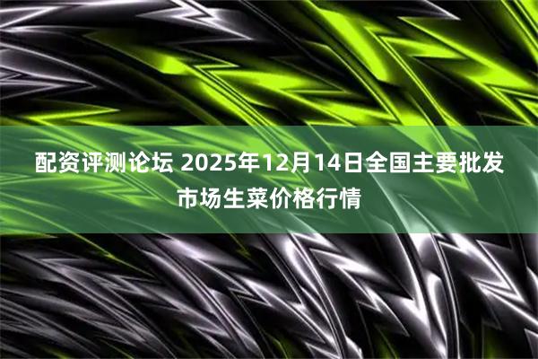 配资评测论坛 2025年12月14日全国主要批发市场生菜价格行情